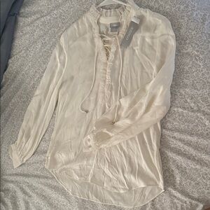Chico's Cream Ruffle Blouse